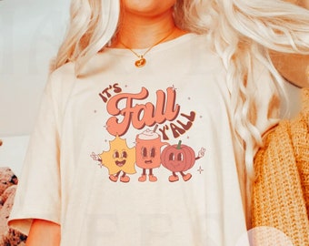 Fall Shirt, Womens Fall Shirt, Fall shirt women, It's Fall Ya'll, Cute Fall Shirt, Retro Fall Shirt, Fall Tshirts