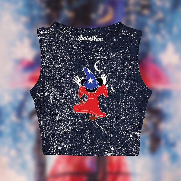 Fantasmic Crop Tank, Sorcerer Crop Tank, Some Imagination Huh Crop Top, Womens Fantasia Tank Top, Fantasia Crop Tank