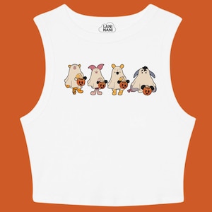 Hundred Acre Wood Halloween Crop Tank , Not So Scary Halloween Crop Tank Top, Disney Halloween Crop Tank Top, Winnie the Pooh Shirt