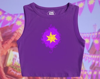 Rapunzel Sun Mural Crop Tank | Princess Crop Tank | Princess Rapunzel | Princess Crop Top