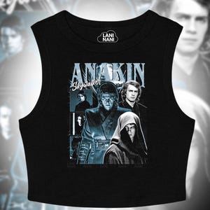Anakin Skywalker Crop Tank, Star Wars Crop Top, Star Wars Shirt, Oversized Star Wars Tee, Vintage Star Wars Shirt, Darth Vader Crop Top
