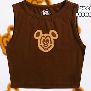 Mouse Waffle Crop Tank | Magical Snacks Crop Tanks | Vacation Tank