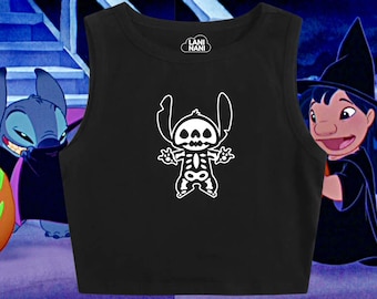 Stitch Crop Tank | Spooky Stitch Crop Tank | Lilo & Stitch Crop Tank