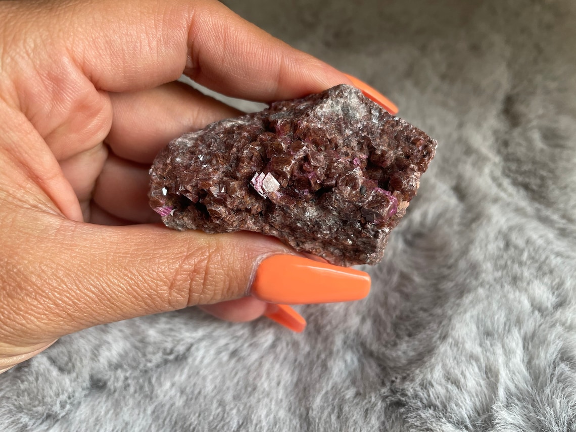 Raw Cobalt Specimen Cobalt Specimen Raw Stone Maroon Etsy