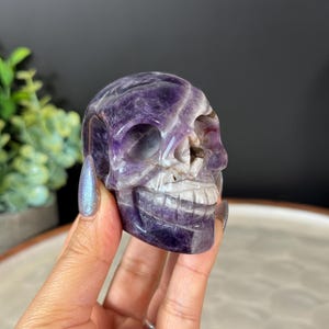 Amethyst  Skull | Skull Crystal Carvings | Skull Sculpture | Crystal Gifts | Dream Amethyst | Amethyst | Skulls