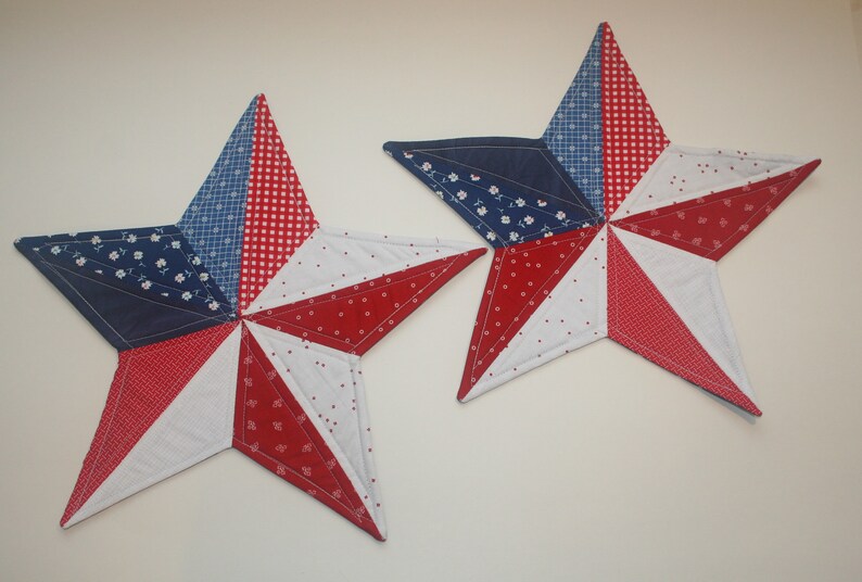 PDF Patriotic Star Mug Rug Pattern--easy Digital Download Sewing ...