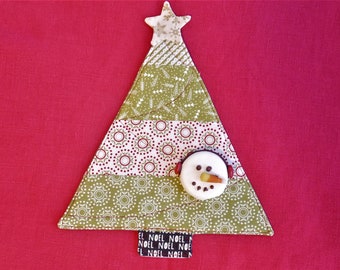 PDF Christmas Tree Mug Rug Pattern--Great, Fast Gift!