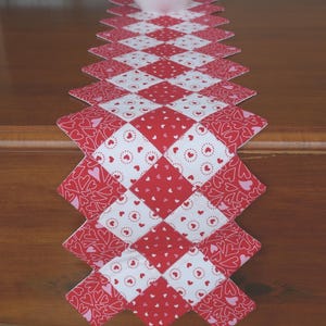 PDF Valentine Quilted Table Runner Pattern Love Letters Digital Download