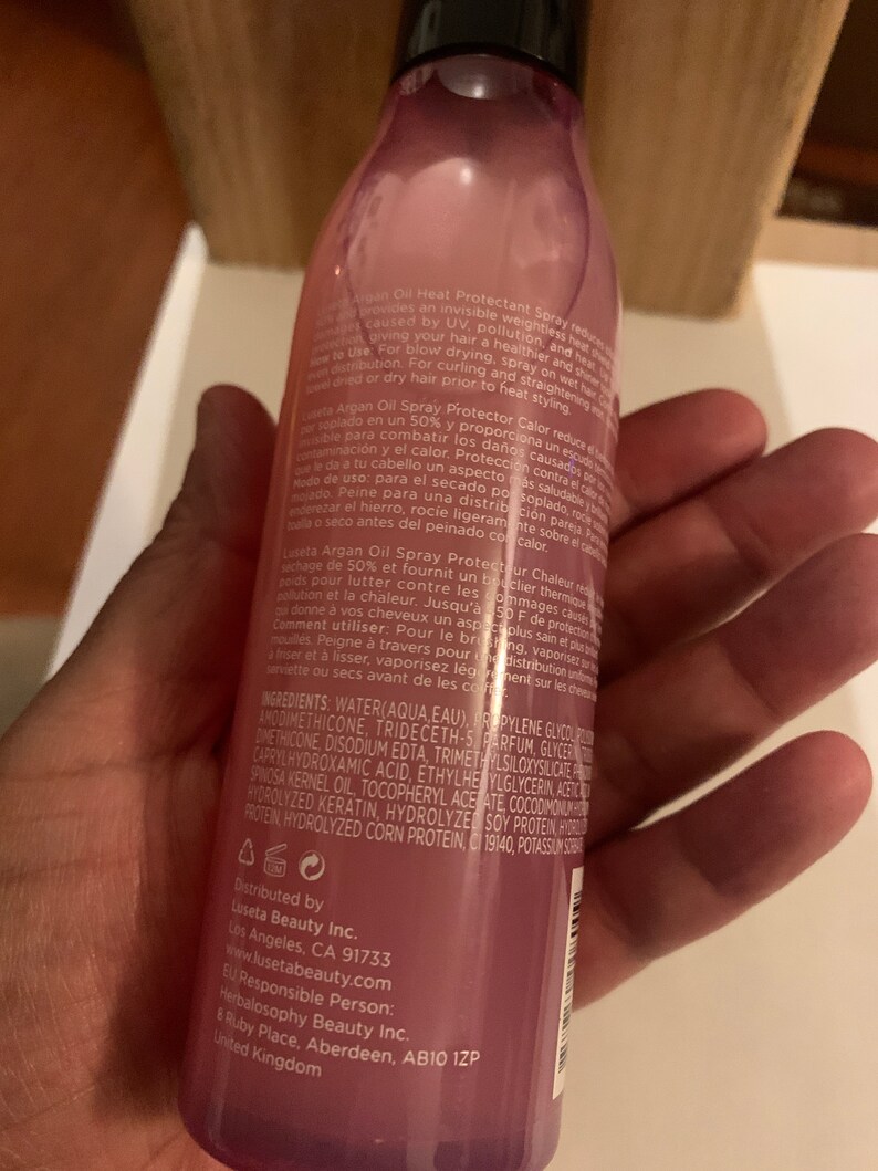 Luseta Argan Oil Heat Protectant Spray Etsy