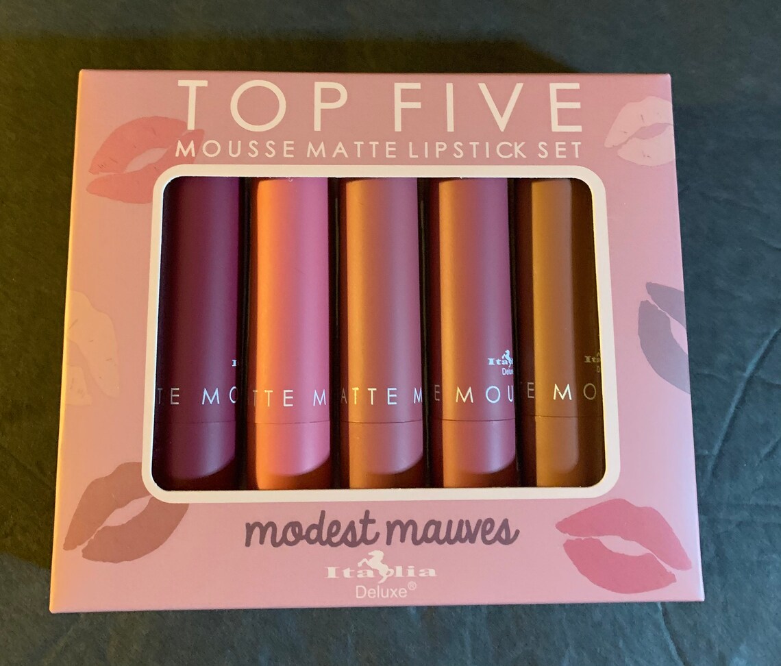 Italia Deluxe Top Five Baddie Babe Mousse Matte Lipstick Set Etsy México