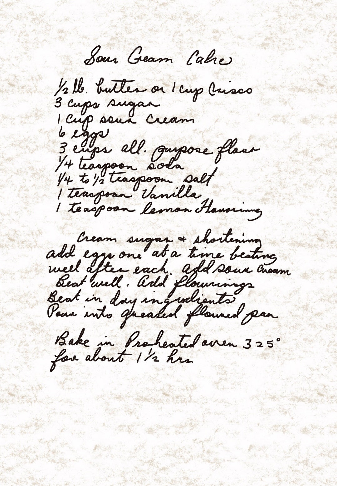 Handwritten Recipe Keepsake Etsy