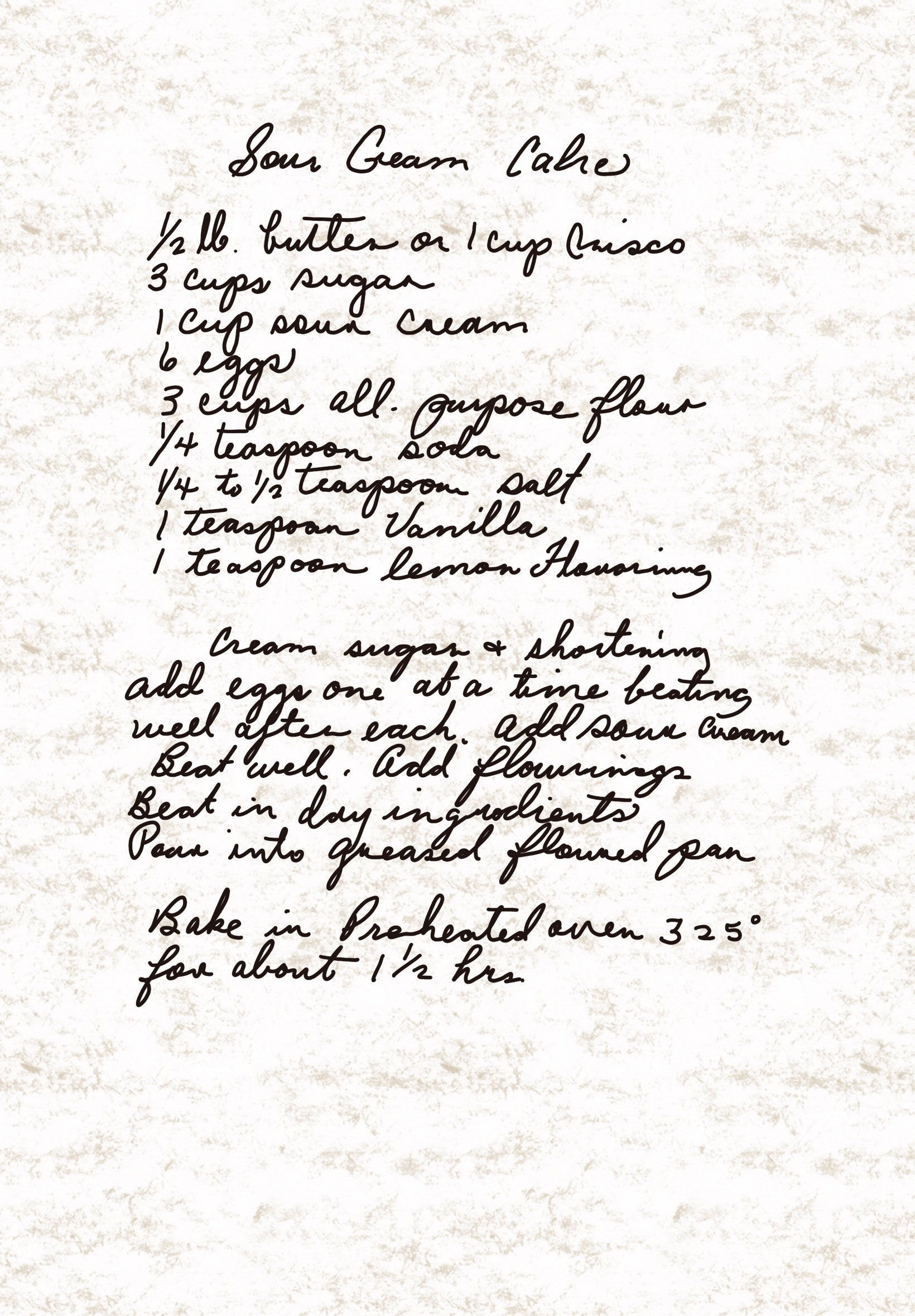 Handwritten Recipe Keepsake - Etsy