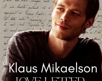 Carta de amor de confesión de Klaus / Romántico inspirado en vampiros Mikaelson / Regalo de fantasía oscura para ella / Fan art imprimible