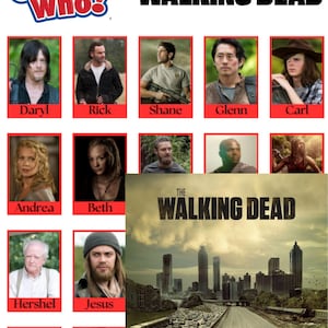 Walking Dead "Guess Who" Cards Digital Download
