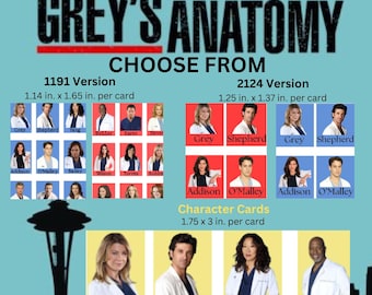 ¡Tarjetas de Adivina Quién de Grey! ¡Descarga digital! (#1191 y 2124) + Paquetes de expansión.