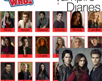 Vampire Diaries Guess Who Cards! Instant Access! Digital Download! Play Immediately! (#1191)