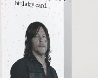 Tarjeta de cumpleaños divertida Daryl Dixon meme tarjeta de felicitación Norman Reedus descarga digital acceso instantáneo 2.0