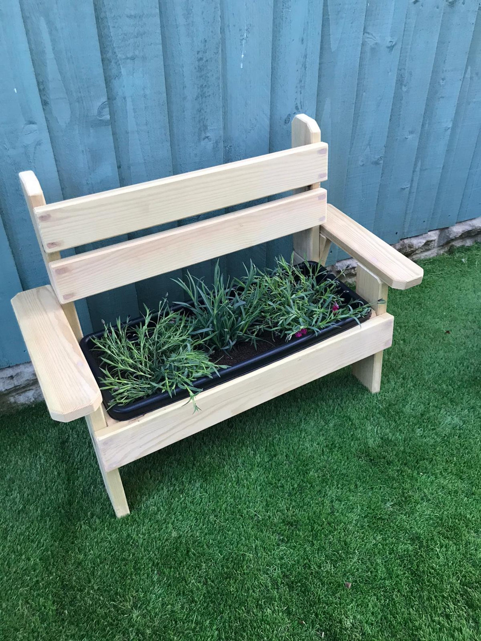 Garden Bench Planter Herb Planter Herb Pot Patio Outdoor Etsy