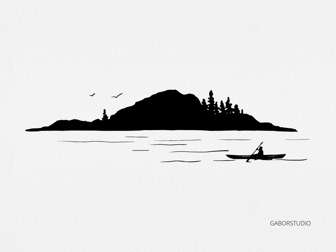 Kayaker SVG and PNG Ocean West Coast Clipart Tofino British Etsy