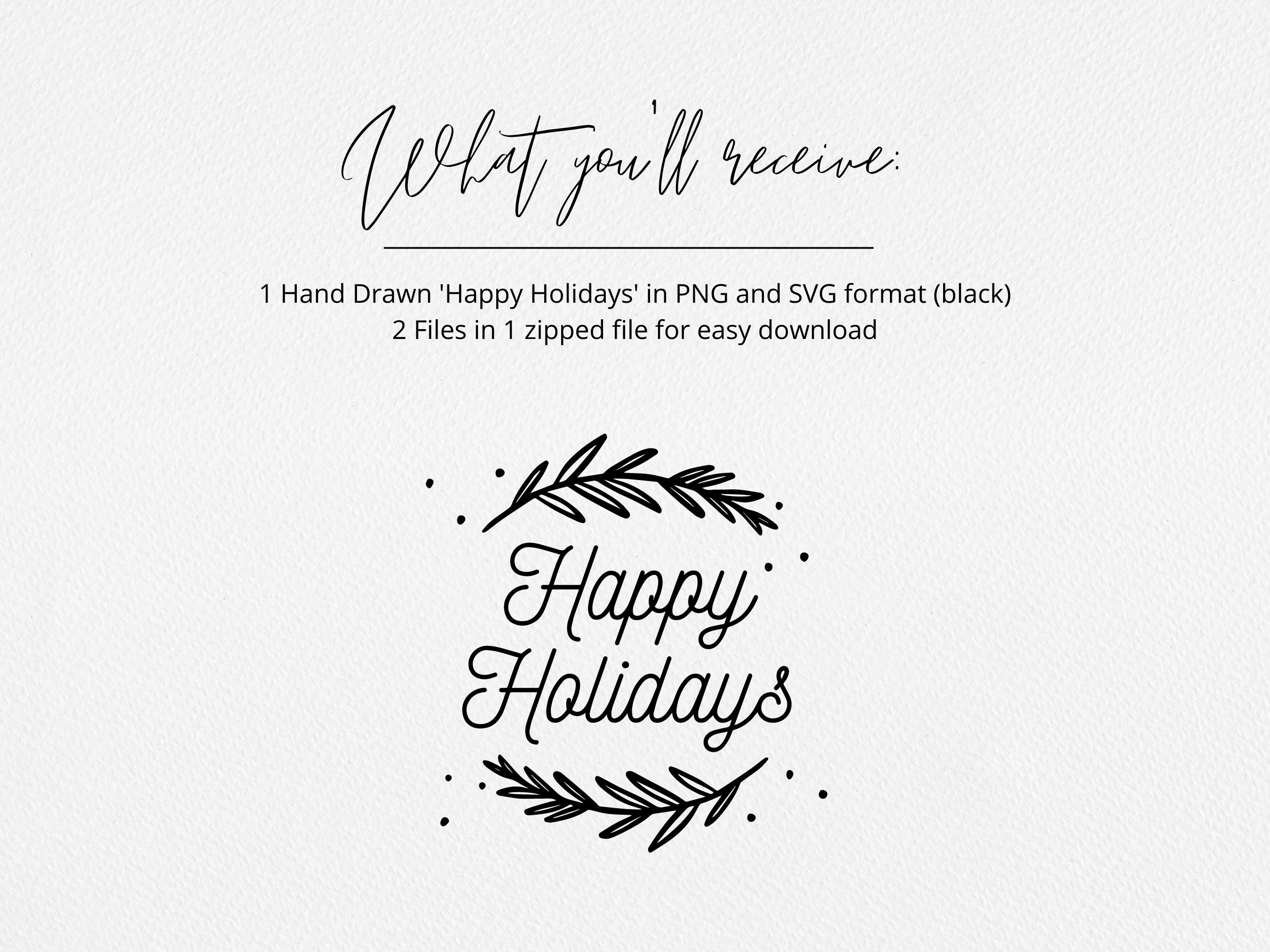Happy Holidays SVG Graphic Christmas Sign PNG Christmas - Etsy
