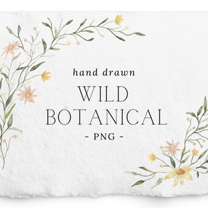 Aquarell Wildblumen Eckrahmen PNG, Wildblumen Rahmen, Blume PNG Clipart, Hand gezeichnet Botanik, Hochzeit Clipart, Kommerzielle Kostenlos