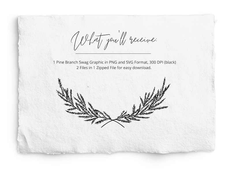 Pine Branch Swag SVG Pine Bough SVG and PNG Pine Needle Etsy