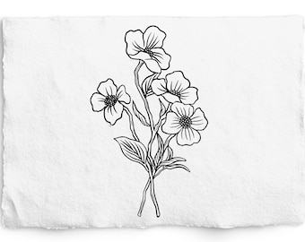 Dogwood Floral Bouquet SVG, Glowforge, For Engraving, Dogwood Tattoo Design, Botanical Branch, Border, Cricut Foil, Commercial Free
