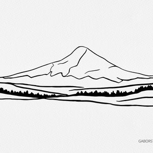 Mount Hood, Mountain SVG, Oregon Travel Clipart, Logo Design, Mountain Illustration, Hiking SVG, Engraving, Laser, Sublimation