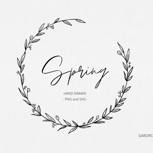 Leaf Wreath SVG - Commercial Use Svg, Digi Stamp, Farmhouse Svg, Monogram Svg, Wedding Svg, Floral Wreath Svg, Laurel Wreath Svg, Logo Svg