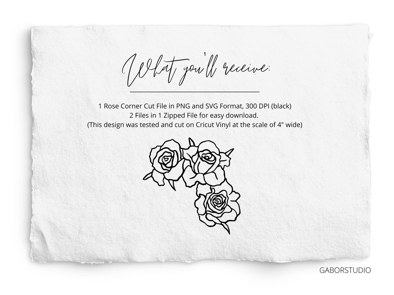 Rose Corner Cut File SVG and PNG Cricut Cut File Vinyl Cut Etsy