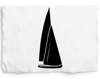 Sailboat SVG Cut File, Hand Drawn, Sublimation, Digi Stamp, Engraving File, Logo Design, Scrapbook, Ocean, Mountain, Nautical Clipart