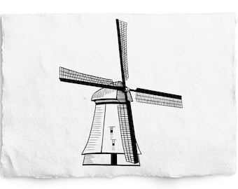 Windmill SVG | Farmhouse Windmill Engraving File for Glowforge| Windmill PNG | Vintage Country Barn Decor PNG | Windmill Clipart for Crafts