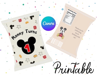 Party Favor Custom Editable Chip Bag