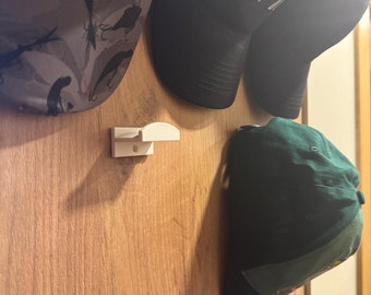 Wall hat holder hooks / minimalist hat rack with screw and adhesive tape / baseball cap wall mount