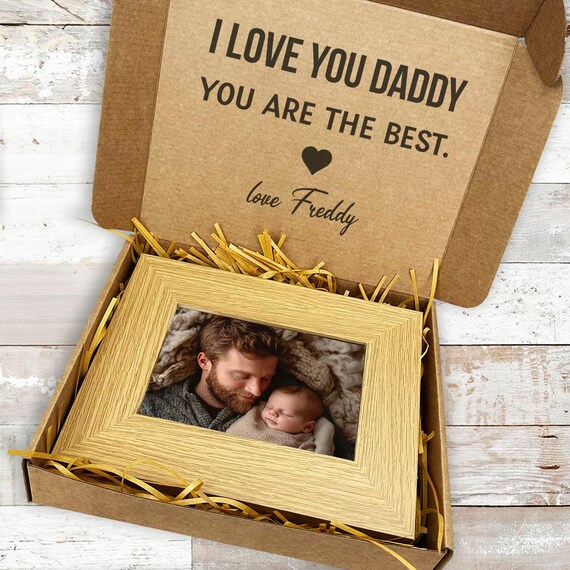 Cornice Portafoto Daddy & Me In Legno 10x15 Cm – Regalo Per Papà, Festa Del Papà, Compleanno