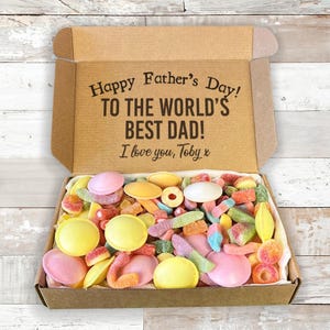 PERSONALISED - Happy Father's Day To The Best Dad - Best Dad Gift, Father's Day Gifts, Fathers Day Sweet Box, Sweet Gift Box, Dad Gift