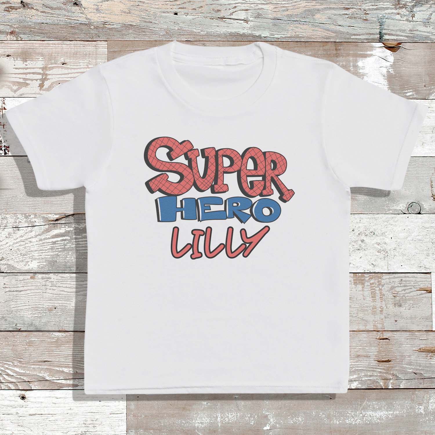 Super Hero Personalised name T Shirt Babies T Shirt Kids T Shirt Personalised Name Personalised Add Your Personalisation