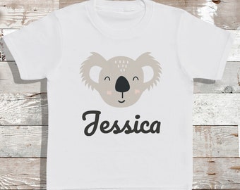 Nom personnalisé, Koala Design - T-Shirt - T-Shirt bébés - T-Shirt enfants - Nom personnalisé - Personnalisé - Ajoutez votre personnalisation