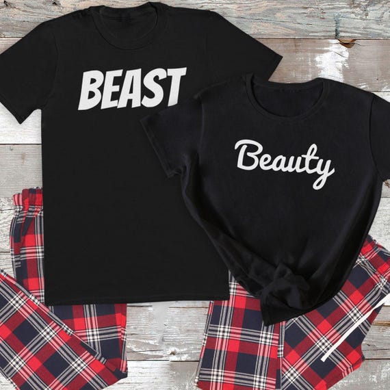 La belle et la bête pyjama assorti Ensemble pyjama pour couple