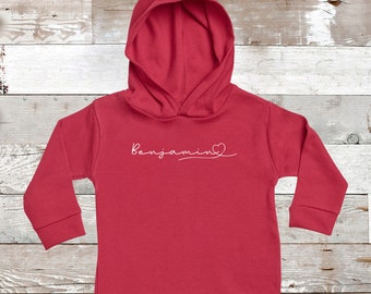 Personalised name Red Hoody -Hoody - Babies Hoody - Kids Hoody - Personalised Name - Personalised - Add Your Personalisation