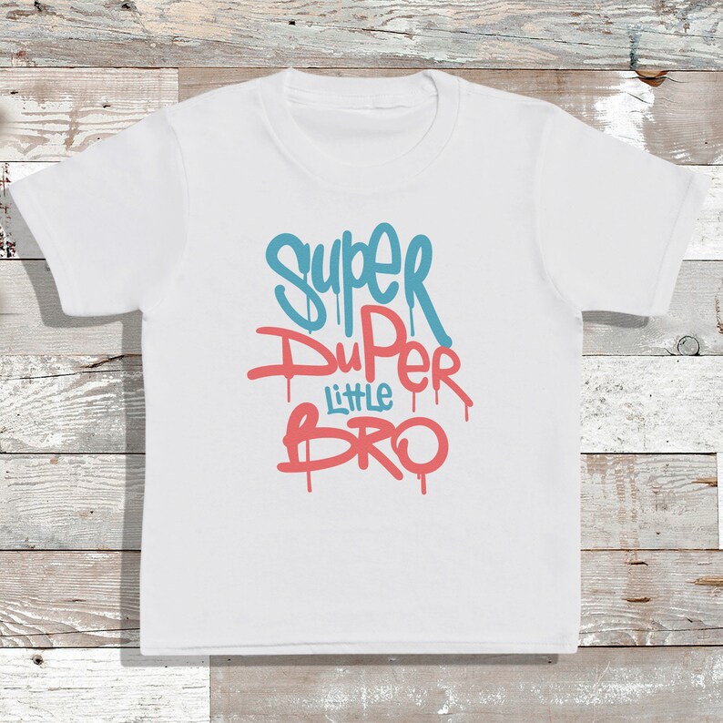 Super Duper Little Bro T-Shirt Babies T-Shirt Kids T-Shirt image 1