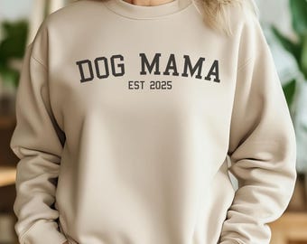 PERSONALIZOWANA data EST dla mamy psa - sweter dla mamy psa, koszulka dla mamy psa, bluza z kapturem dla mamy psa, prezent dla mamy psa, prezent dla mamy psa, miłośnik psów