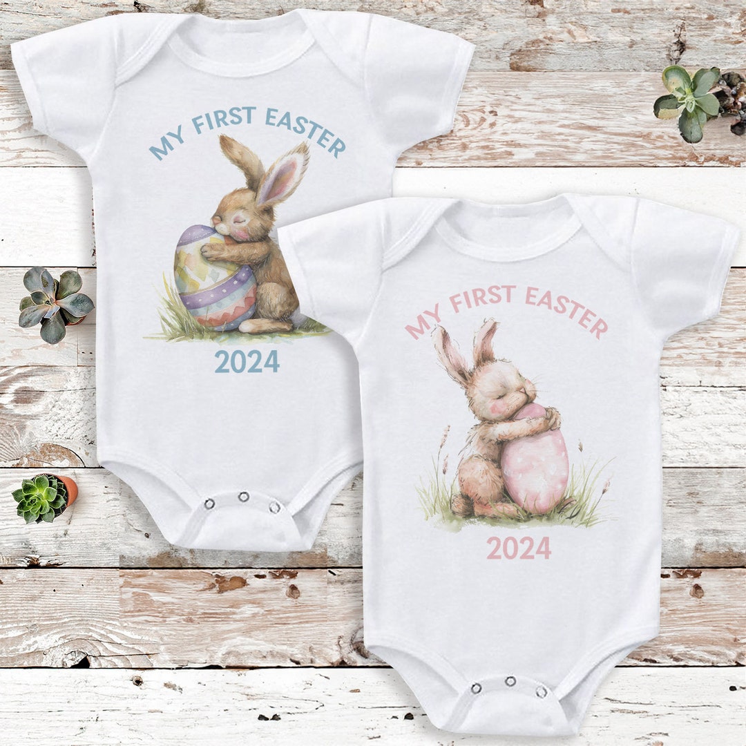PERSONALISED - My First Easter Bunny Hugging Egg - My First Easter Gift ...