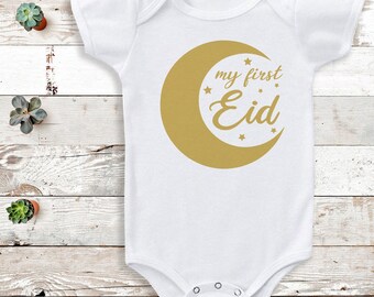 My First Eid or Ramadan Baby bodysuit - Eid Gifts - Ramadan Gift - Eid Bodysuit - My 1st Eid - My 1st Ramadan