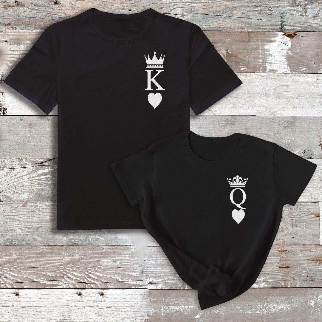 Krone Prince Princess King Queen T-Shirt Partnerlook Coppia Imposta Dolce per Le Coppie Come Regali, Größe2:S;Partner Shirts:Herren T-Shirt Weiß