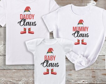 Family Claus Matching Set - Family Matching Tops Gift Set - all sizes - Christmas Matching outfits  - Christmas Set - Christmas Twinning