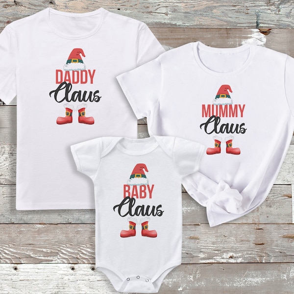 Family Claus Matching Set - Family Matching Tops Gift Set - all sizes - Christmas Matching outfits  - Christmas Set - Christmas Twinning