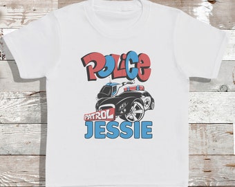 Police Patrol & Personalised name - T-Shirt - Babies T-Shirt - Kids T-Shirt - Personalised Name - Personalised - Add Your Personalisation
