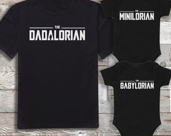 Minilorian et babylorian dadalorian - fête des pères - cadeau assorti papa et bébé - cadeau papa - pour papa - coffret cadeau papa