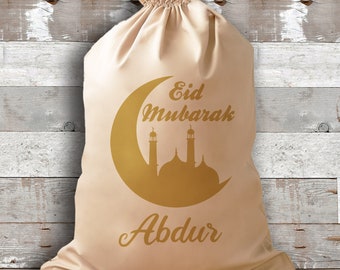 PERSONALISED Eid Mubarak Gift Sack - Eid Gift - Ramadan Gift - Eid Mubarak Gift - Eid Gift Bag